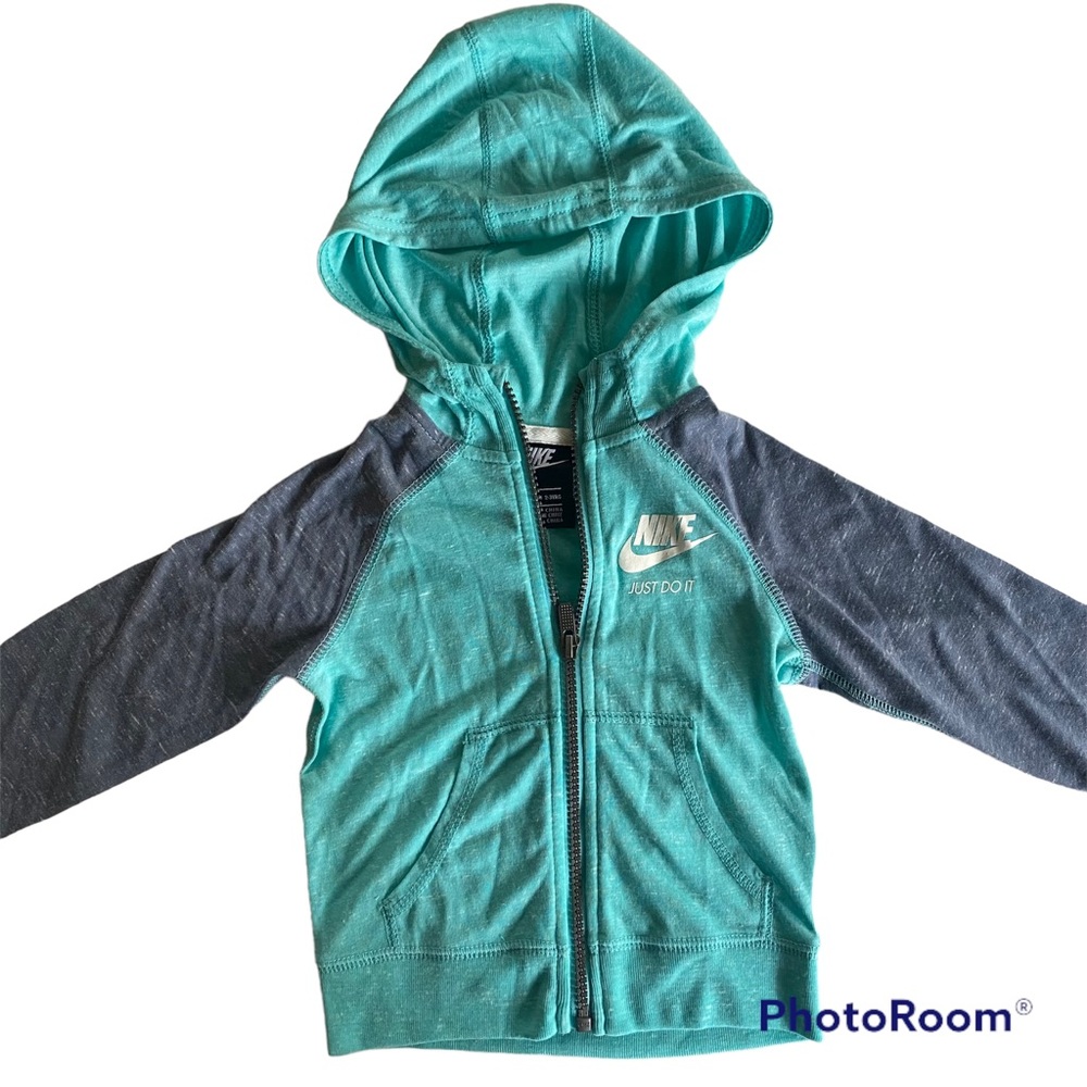 Nike Light Aqua Girls Zip-Up Hoodie